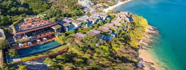 stock image Aerial view of Ao Yon beach in Phuket, Thailand, south east asia