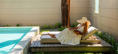 Phuket Tayland 'daki Mai Khao Plaj Tatil Köyü. Yüksek kalite fotoğraf