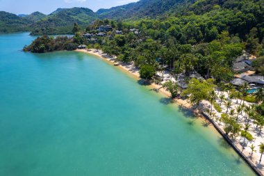 Koh yao noi, Phang Nga, Tayland, Güney Doğu Asya 'daki cennet manzaralı tatil köyü.