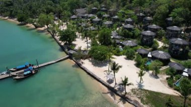 Koh yao noi, Phang Nga, Tayland, Güney Doğu Asya 'daki cennet manzaralı tatil köyü.