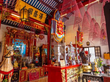 Hoi 'deki Çin tapınağı Vietnam' daki antik bir kasaba. Yüksek kalite fotoğraf