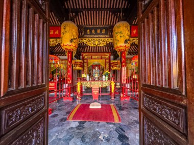 Hoi 'deki Çin tapınağı Vietnam' daki antik bir kasaba. Yüksek kalite fotoğraf