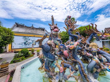 Hoi 'deki Çin tapınağı Vietnam' daki antik bir kasaba. Yüksek kalite fotoğraf
