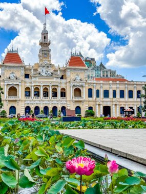 Ho Chi Minh Şehir Halkı Komitesi Saigon, Vietnam 'da. Yüksek kalite fotoğraf