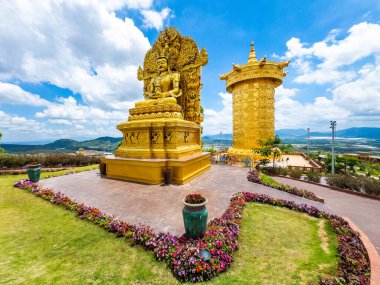 Temple, Stupa and Pagoda in Samten Hills Dalat, Vietnam. High quality photo clipart