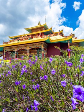 Samten Hills Dalat, Vietnam 'daki Temple, Stupa ve Pagoda. Yüksek kalite fotoğraf