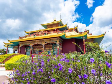 Samten Hills Dalat, Vietnam 'daki Temple, Stupa ve Pagoda. Yüksek kalite fotoğraf