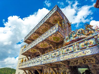 Da Lat, Vietnam 'daki Linh Phuoc Pagoda. Yüksek kalite fotoğraf