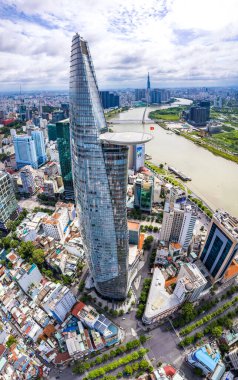 Ho Chi Minh şehrinin veya Saigon 'un havadan görünüşü, Vietnam, Güney Doğu Asya