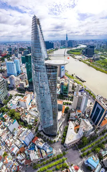 Ho Chi Minh şehrinin veya Saigon 'un havadan görünüşü, Vietnam, Güney Doğu Asya