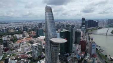 Ho Chi Minh şehrinin veya Saigon 'un havadan görünüşü, Vietnam, Güney Doğu Asya