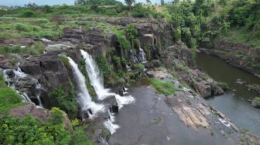 Dalat, Vietnam 'daki Pongour Şelalesi, Güney Doğu Asya