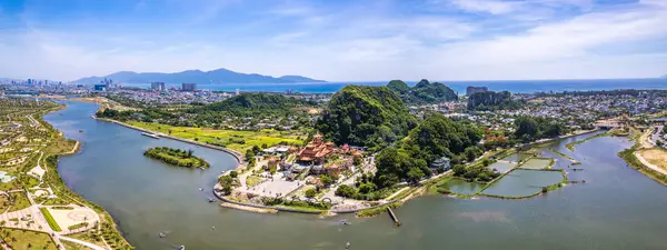 stock image Quan The Am Pagoda in Da Nang, marble mountains, Vietnam, south east asia