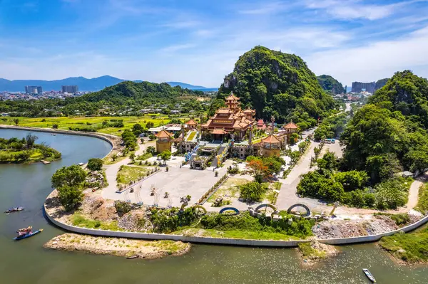 stock image Quan The Am Pagoda in Da Nang, marble mountains, Vietnam, south east asia