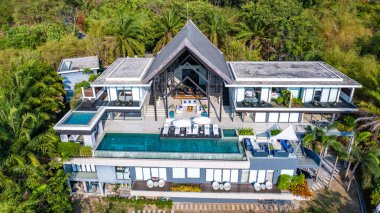 Phuket, Tayland, Güney Doğu Asya 'daki lüks Villa manzarası