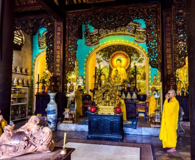 Da Nang, Vietnam 'daki Mermer Dağ Mağarası ve Tapınağı. Yüksek kalite fotoğraf
