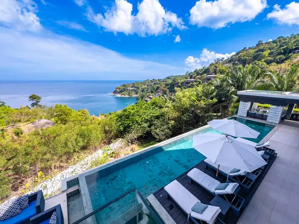 Phuket, Tayland, Güney Doğu Asya 'daki lüks Villa manzarası