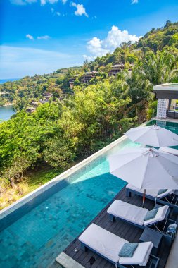 Phuket, Tayland, Güney Doğu Asya 'daki lüks Villa manzarası