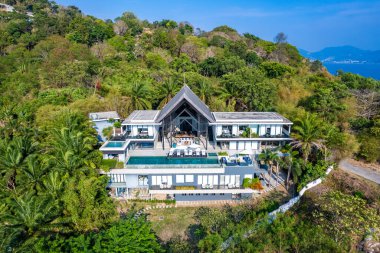 Phuket, Tayland, Güney Doğu Asya 'daki lüks Villa manzarası