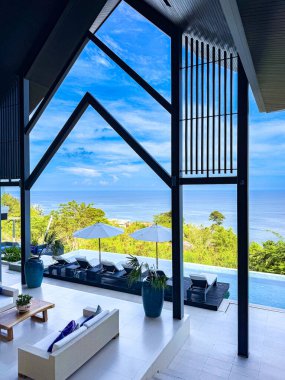 Phuket, Tayland, Güney Doğu Asya 'daki lüks Villa manzarası