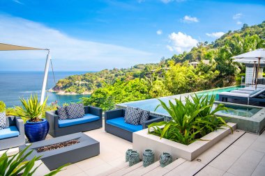 Phuket, Tayland, Güney Doğu Asya 'daki lüks Villa manzarası