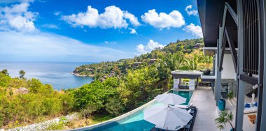 Phuket, Tayland, Güney Doğu Asya 'daki lüks Villa manzarası