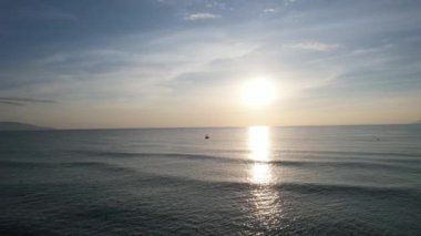 Da Nang 'daki Non Nuoc Plajı' nın havadan görünüşü, Vietnam, Güney Doğu Asya