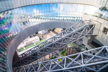 Osaka, Japonya 'daki Umeda Gökyüzü Binası' ndan görüntü. Yüksek kalite fotoğraf