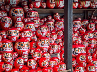 Katsuoji, Daruma Bebekleri Tapınağı, Japonya. Yüksek kalite fotoğraf