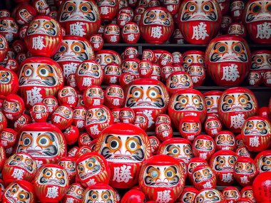 Katsuoji, Daruma Bebekleri Tapınağı, Japonya. Yüksek kalite fotoğraf