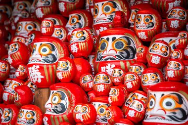 Katsuoji, Daruma Bebekleri Tapınağı, Japonya. Yüksek kalite fotoğraf