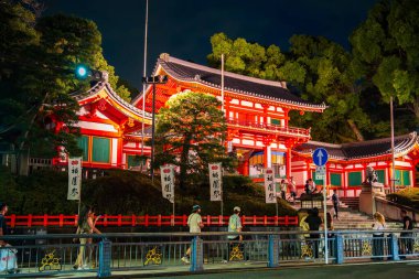 Yasaka Jinja tapınağı Kyoto, Japonya 'da. Yüksek kalite fotoğraf