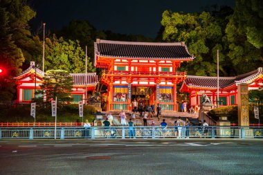 Yasaka Jinja tapınağı Kyoto, Japonya 'da. Yüksek kalite fotoğraf