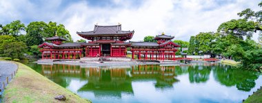 Japonya, Kyoto 'daki Byodo-in Tapınağı. Yüksek kalite fotoğraf