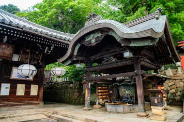 Japonya, Nara 'daki Todaiji Nigatsudo Şubat Hall Tapınağı. Yüksek kalite fotoğraf