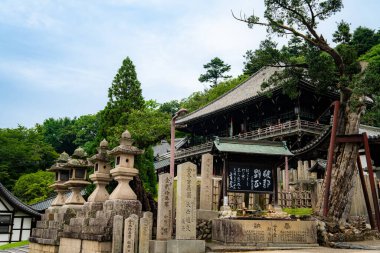 Japonya, Nara 'daki Todaiji Nigatsudo Şubat Hall Tapınağı. Yüksek kalite fotoğraf
