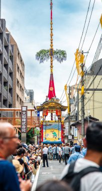 Gion Matsuri Festival Yamahoko floats parade in Kyoto, Japan. High quality photo clipart