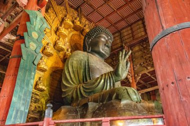 Nara, Japonya 'daki Todai-ji tapınağı. Yüksek kalite fotoğraf