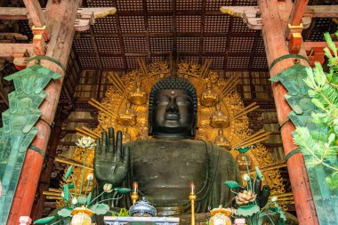 Nara, Japonya 'daki Todai-ji tapınağı. Yüksek kalite fotoğraf