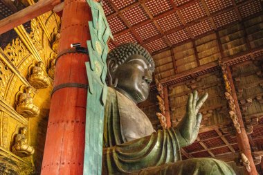 Nara, Japonya 'daki Todai-ji tapınağı. Yüksek kalite fotoğraf