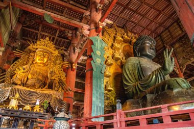 Nara, Japonya 'daki Todai-ji tapınağı. Yüksek kalite fotoğraf