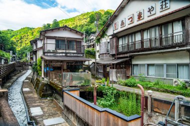 Yunomine onsen Yuzutsu, onsen village in Wakayama, Japan. High quality photo clipart