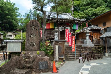 Yunomine onsen Yuzutsu, Wakayama, Japonya 'daki onsen köyü. Yüksek kalite fotoğraf