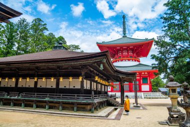 Koya 'daki Kongobu-ji tapınağı, Ito Bölgesi, Wakayama, Japonya. Yüksek kalite fotoğraf