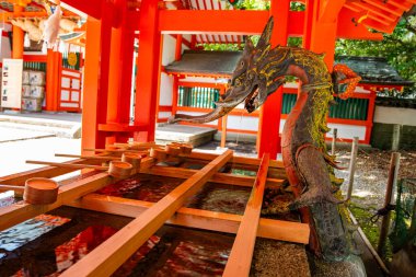 Japonya, Wakayama 'daki Kumano Nachi Taisha tapınağı. Yüksek kalite fotoğraf