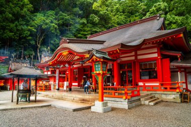 Japonya, Wakayama 'daki Kumano Nachi Taisha tapınağı. Yüksek kalite fotoğraf