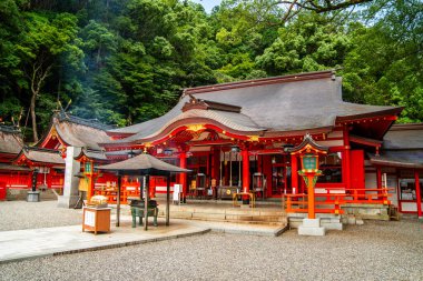 Japonya, Wakayama 'daki Kumano Nachi Taisha tapınağı. Yüksek kalite fotoğraf