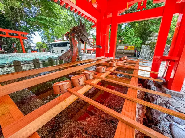 Japonya, Wakayama 'daki Kumano Nachi Taisha tapınağı. Yüksek kalite fotoğraf