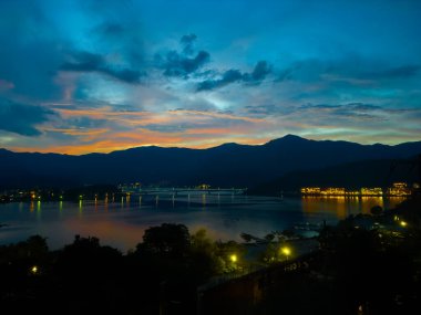 View of the lake Kawaguchi in Fujikawaguchiko in Yamanashi Prefecture near Mount Fuji, Japan, asia clipart