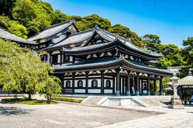 Japonya, Kamakura 'daki Hasedera tapınağı. Yüksek kalite fotoğraf